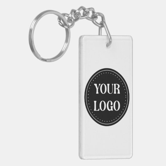 Elegant, modern, verfijnd, & bewerkbaar sleutelhanger (Voorkant Links)