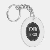 Elegant, modern, verfijnd, & bewerkbaar. sleutelhanger (Voorkant Links)