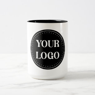 Elegant, modern, verfijnd, & bewerkbaar. tweekleurige koffiemok