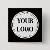 Elegant, modern, verfijnd, & bewerkbaar vierkante button 5,1 cm (Voorkant)