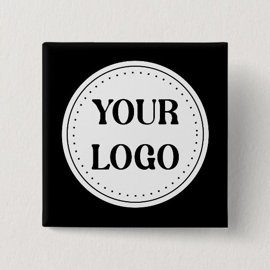 Elegant, modern, verfijnd, & bewerkbaar vierkante button 5,1 cm (Voorkant)