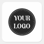 Elegant, modern, verfijnd, & bewerkbaar. vierkante sticker (Voorkant)