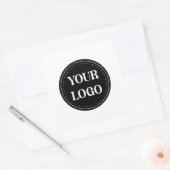 Elegant, modern, verfijnd, & bewerkbaar. vierkante sticker (Envelop)