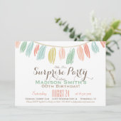 Elegant, modern verjaardagsfeestje kaart (Staand voorkant)