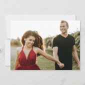 Elegant modern Verloving 4 Foto slaat de datum op Save The Date (Achterkant)