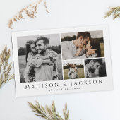 Elegant Modern Vier Foto Bruiloft Gastenboek