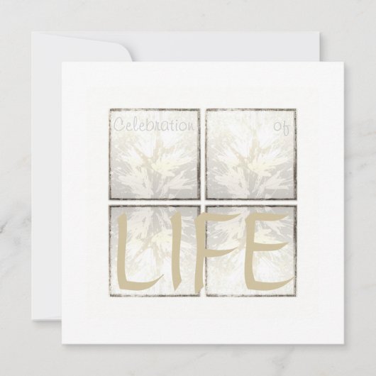 Elegant Modern Viering van het Leven Uitnodiging (Voorkant)