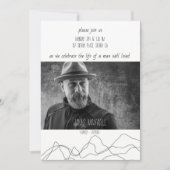 Elegant Modern Viering van het Leven Uitnodiging (Voorkant)