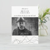 Elegant Modern Viering van het Leven Uitnodiging (Staand voorkant)