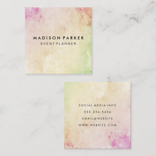 Elegant Modern Vierkante Visitekaartje (Voorkant / Achterkant)