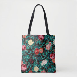 Elegant Modern Vintage Bloemmotief Tote Bag