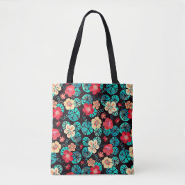 Elegant Modern Vintage Bloemmotief Tote Bag