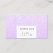 Elegant modern violet paars glitter-evenementsplan visitekaartje (Voorkant)