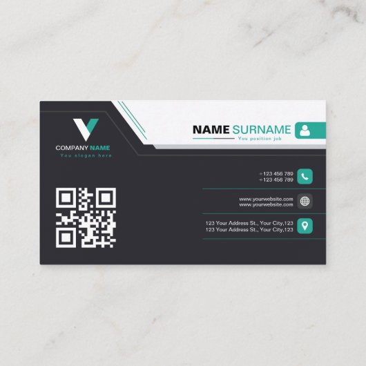 Elegant modern visitekaartje (Achterkant)
