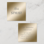 Elegant modern visitekaartje van metallisch goud e (Voorkant / Achterkant)