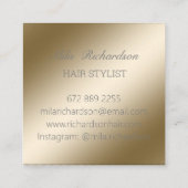 Elegant modern visitekaartje van metallisch goud e (Achterkant)