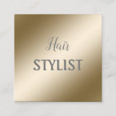 Elegant modern visitekaartje van metallisch goud e (Voorkant)