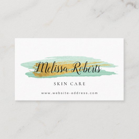 Elegant modern visitekaartje voor huidverzorging (Voorkant)