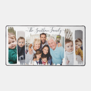 Elegant Modern Voeg 5 foto's & familienaam wit toe Bureaumat