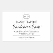 Elegant Modern Voeg je Logo handgemaakte zeeplabel Rechthoekige Sticker (Voorkant)