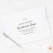 Elegant Modern Voeg je Logo handgemaakte zeeplabel Rechthoekige Sticker (Envelop)