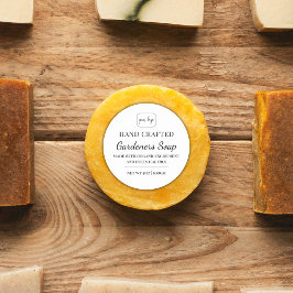 Elegant Modern Voeg je Logo handgemaakte zeeplabel Ronde Sticker