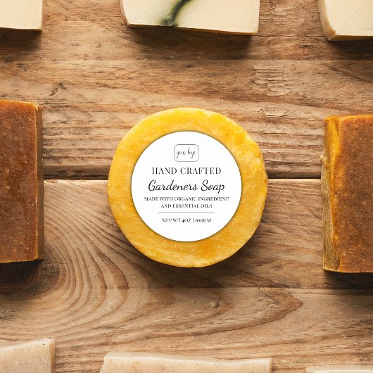 Elegant Modern Voeg je Logo handgemaakte zeeplabel Ronde Sticker