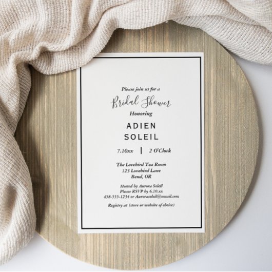 Elegant modern Vrijgezellenfeest Kaart