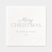 Elegant Modern Vrolijk Kerstfeest Eenvoudig Feest  Folie Servetten (Voorkant)