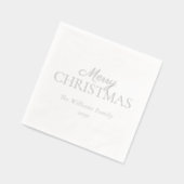 Elegant Modern Vrolijk Kerstfeest Eenvoudig Feest  Folie Servetten (Links)