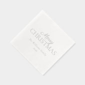 Elegant Modern Vrolijk Kerstfeest Eenvoudig Feest  Folie Servetten (Rechts)