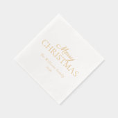 Elegant Modern Vrolijk Kerstfeest Eenvoudig Party  Folie Servetten (Rechts)