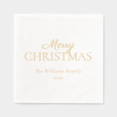 Elegant Modern Vrolijk Kerstfeest Eenvoudig Party  Folie Servetten (Voorkant)