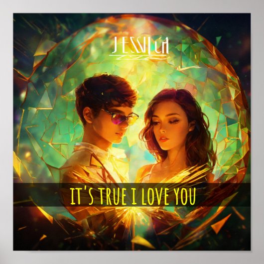 "Elegant Modern Wall Art Poster: Lover Design" Poster (Voorkant)