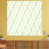 Elegant modern watercolor bladerenpatroon GROEN  Canvas Afdruk (Insitu (Woonkamer))