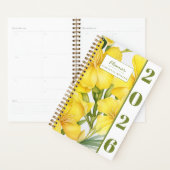 Elegant Modern Watercolor Yellow Floral Planner (Display)