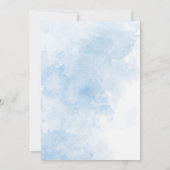 Elegant Modern Waterverf Blue Flowers Baby Showe Kaart (Achterkant)