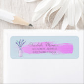 Elegant Modern Waterverf Brush Stroke, Mason Jar Etiket (Insitu)