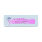 Elegant Modern Waterverf Brush Stroke, Mason Jar Etiket (Voorkant)