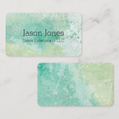 Elegant modern waterverf design dubbelzijdig visitekaartje (Voorkant / Achterkant)