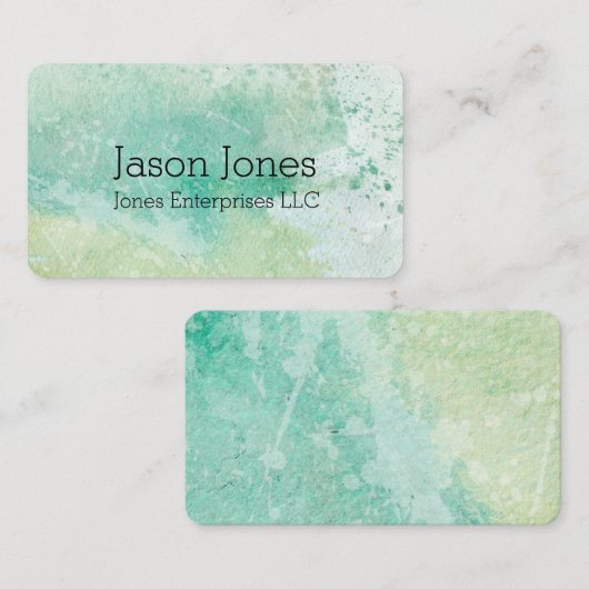 Elegant modern waterverf design dubbelzijdig visitekaartje (Voorkant / Achterkant)