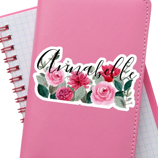 Elegant Modern Waterverf Floral Sticker