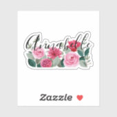 Elegant Modern Waterverf Floral Sticker (Vel)