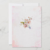 Elegant Modern Waterverf Flowers Afstuderen Brun Kaart (Achterkant)