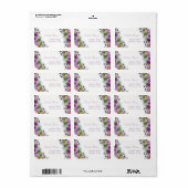 Elegant Modern Waterverf Flowers, Chic Etiket (Full Sheet)