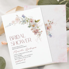 Elegant Modern Waterverf Flowers Vrijgezellenfeest Kaart