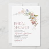 Elegant Modern Waterverf Flowers Vrijgezellenfeest Kaart (Voorkant)