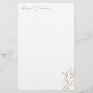 Elegant Modern Waterverf Greenery Stationery