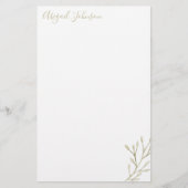 Elegant Modern Waterverf Greenery Stationery (Voorkant)
