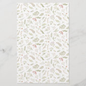 Elegant Modern Waterverf Greenery Stationery (Achterkant)